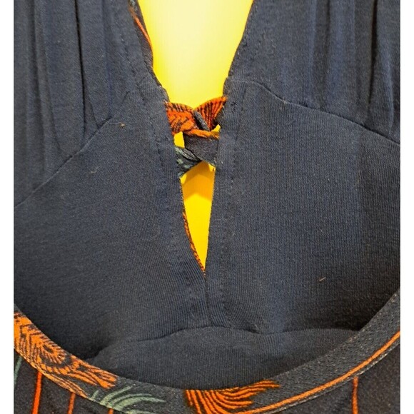 Free People Dress Tropical Daydream Halter Peacock Asymmetrical Hem Woman's XS - Picture 10 of 16